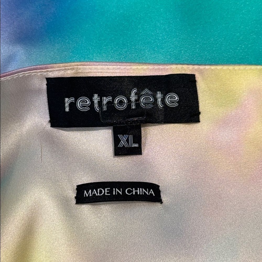 Retrofete Marlene Dress in Multi Tie Dye XL - Picture 12 of 15
